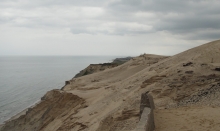 The sand cliffs are amazing with 90 m above the sea