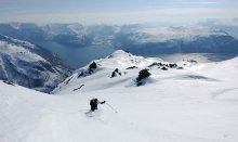 The Lyngen Alps create the perfect setting for ski touring