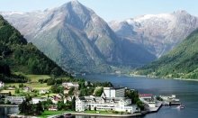 Kviknes Hotel is beautiful located alongside the Sognefjord