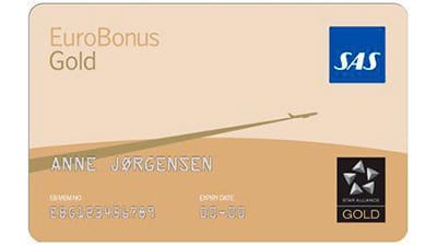 SAS Euro bonus member card